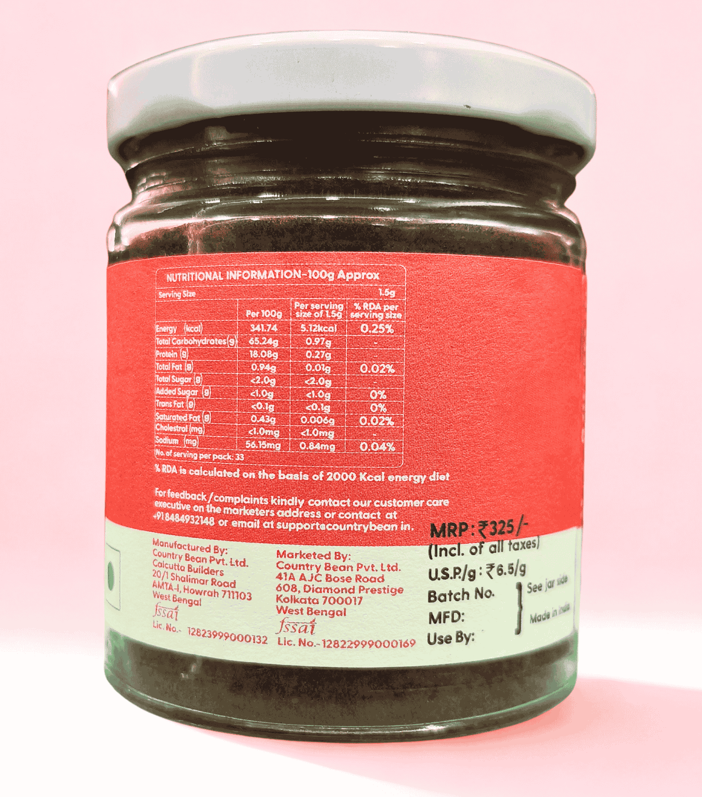 Matte Finish Insulated Bottle with Free Hazelnut Instant Coffee