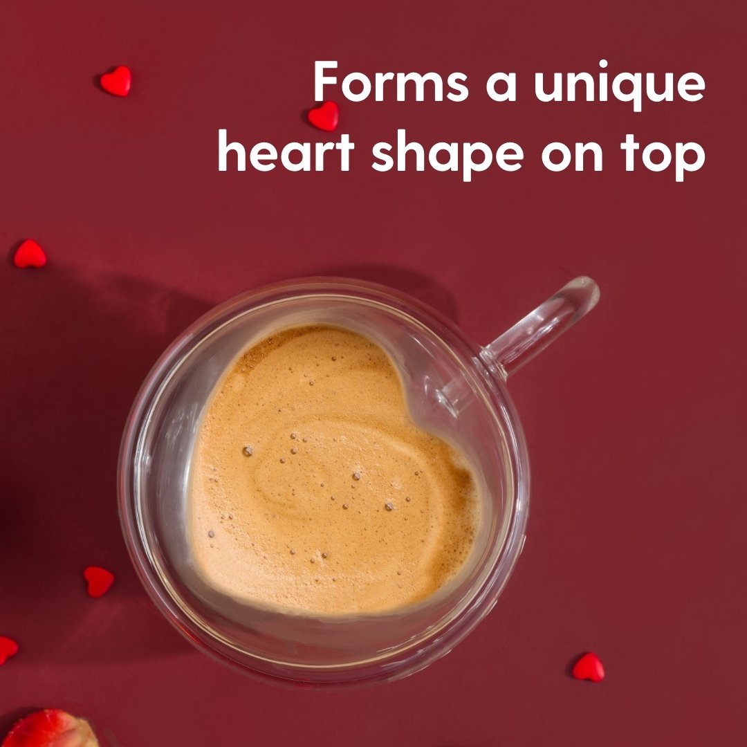 Heart Shaped Glass Mug 250ml (Free Personalisation)