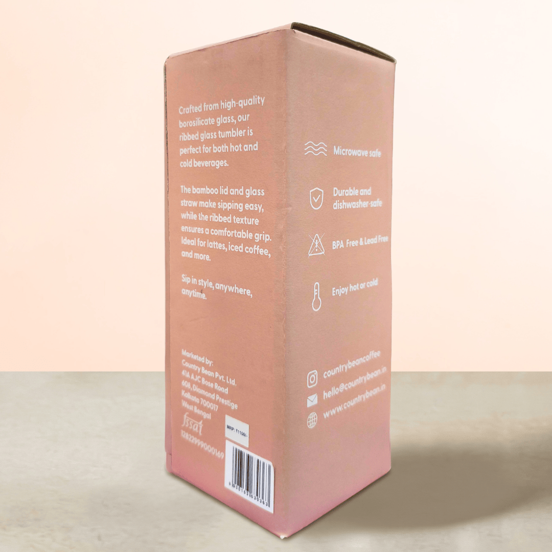 Ribbed Glass Tumbler