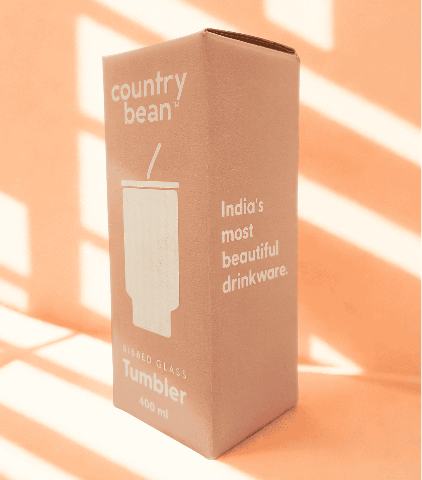 Ribbed Glass Tumbler 400ml