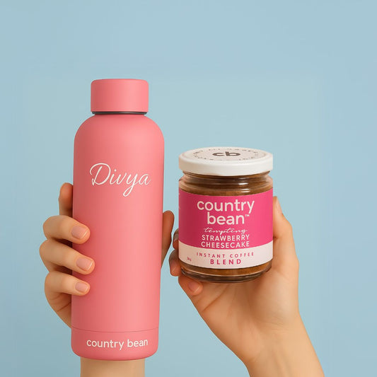 Matte Finish Insulated Bottle 500ml + Strawberry Cheesecake 60% Arabica Coffee