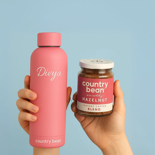 Matte Finish Insulated Bottle 500ml + Hazelnut 60% Arabica Coffee