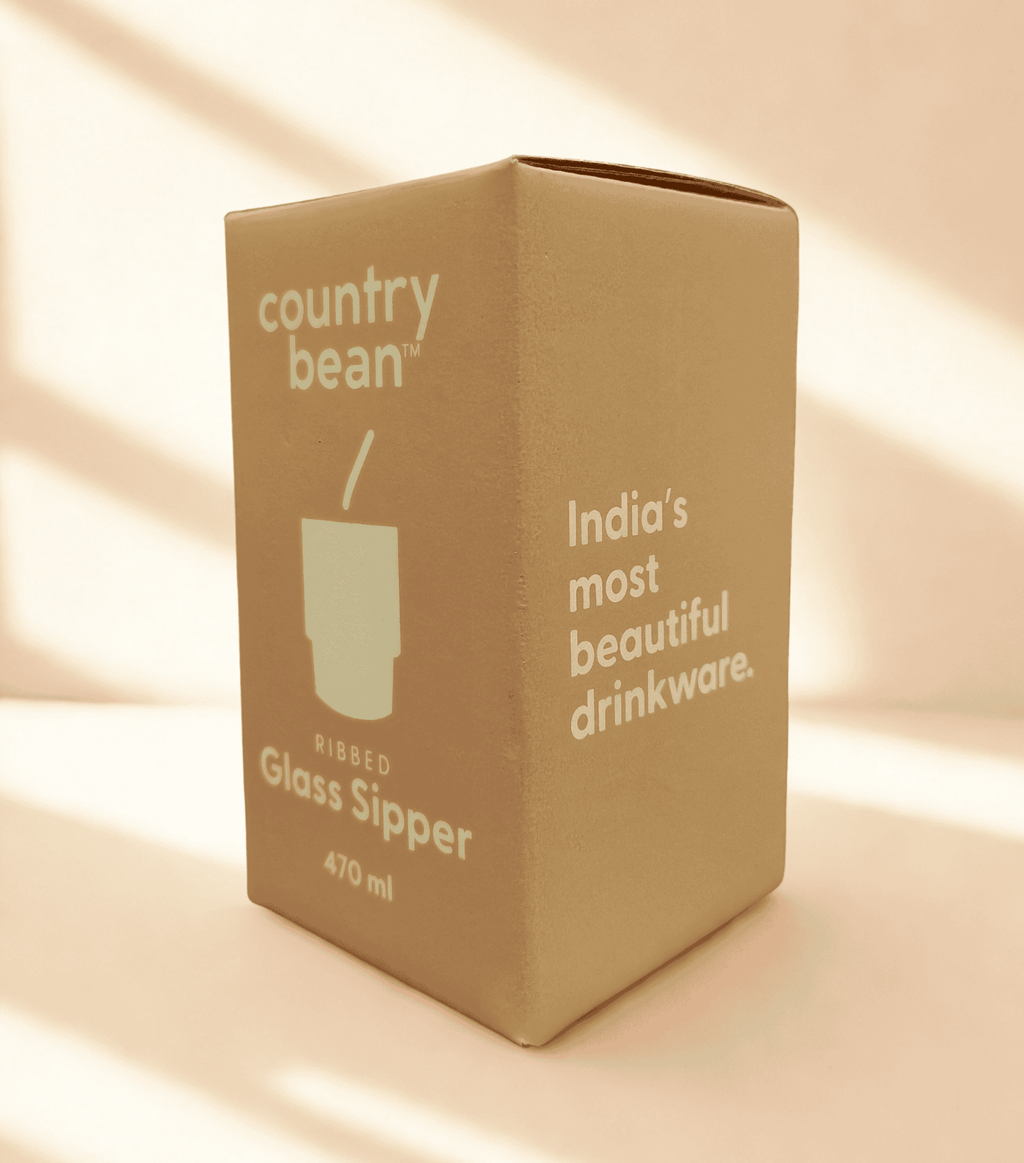 Ribbed Glass Sipper 470ml